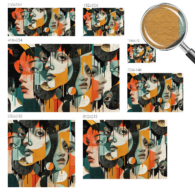 Vlies fotobehang Kleurrijke gezichten