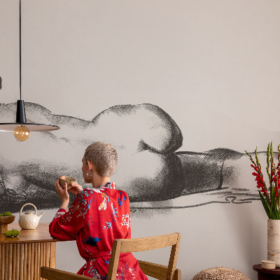Fotobehang vliesbehang met het ontwerp 'Een subtiele daad'