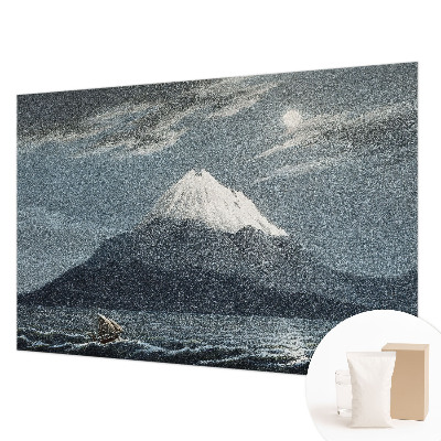 Vlies fotobehang met een maanverlichte nachtplaats als motief