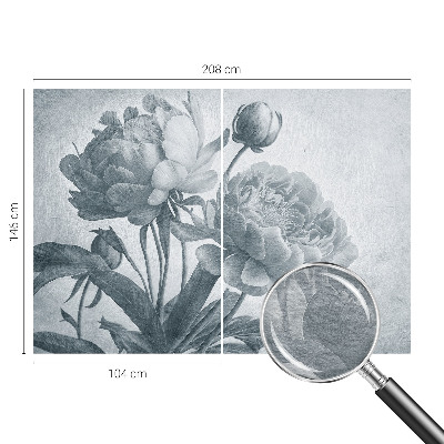 Vlies fotobehang op maat Bloemenchic