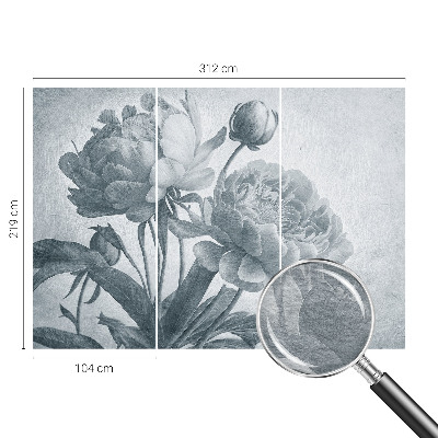 Vlies fotobehang op maat Bloemenchic