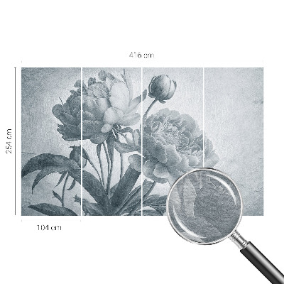 Vlies fotobehang op maat met een bloemenmotief