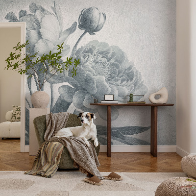 Vlies fotobehang op maat met een bloemenmotief