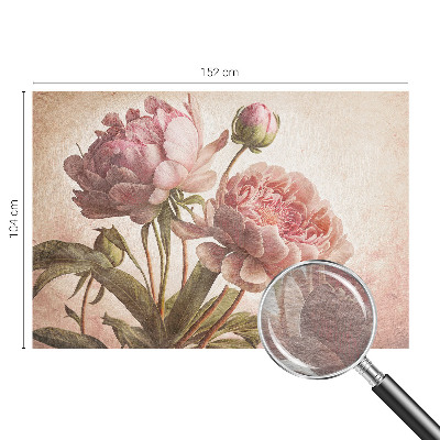 Vliesbehang fotobehang woonkamer Delicate pioenrozen