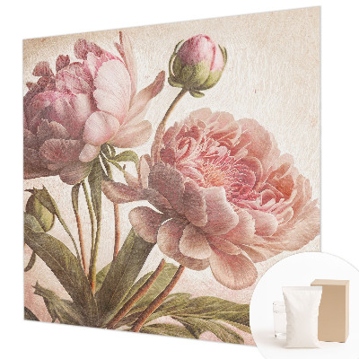 Vliesbehang fotobehang woonkamer Delicate pioenrozen