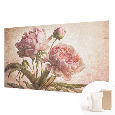 Vliesbehang fotobehang woonkamer Delicate pioenrozen