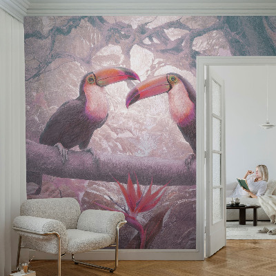 Fotobehang met een exotisch koppel als motief