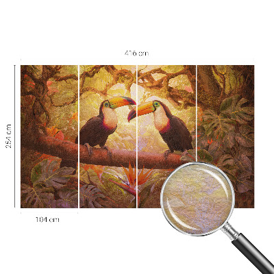 Muur behang Kleurrijke toekans