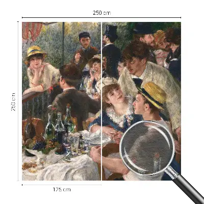 Behang met print met zomers feestmotief