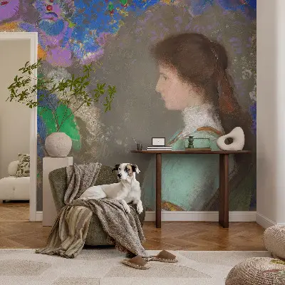 Fotobehang naadloos met een romantische scène
