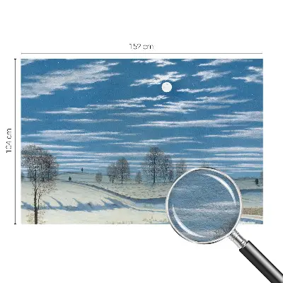 Naadloos fotobehang met winterlandschap als print