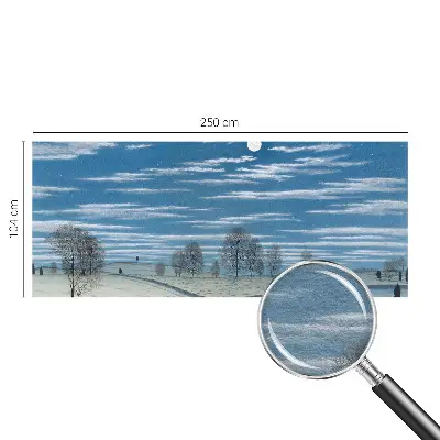 Naadloos fotobehang met winterlandschap als print