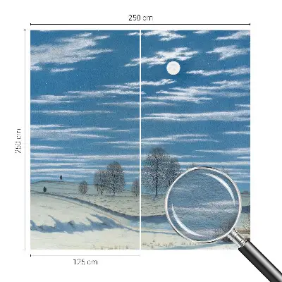 Naadloos fotobehang met winterlandschap als print