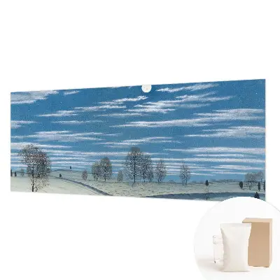 Naadloos fotobehang met winterlandschap als print