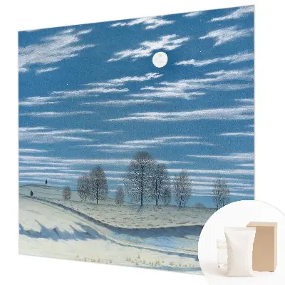 Naadloos fotobehang met winterlandschap als print