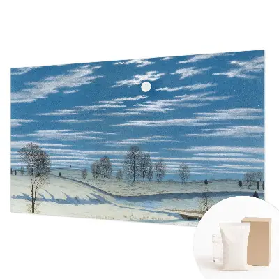 Naadloos fotobehang met winterlandschap als print