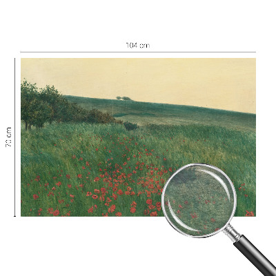 Fotobehang woonkamer Papavervelden