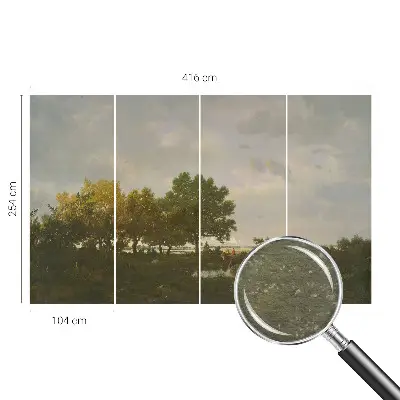Fotobehang voor slaapkamer met een boslandschap als motief