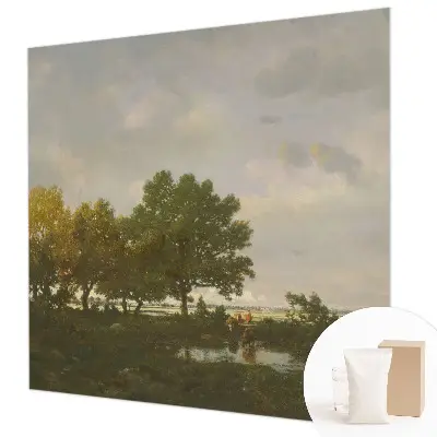 Fotobehang voor slaapkamer met een boslandschap als motief