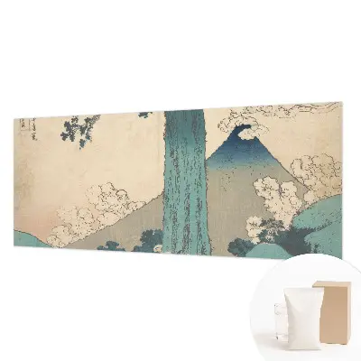 Fotobehang voor de slaapkamer met een bergpanorama in natuurlijke kleuren