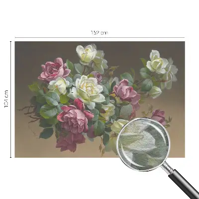 Fotobehang voor de woonkamer met bloemmotief in een elegante stijl