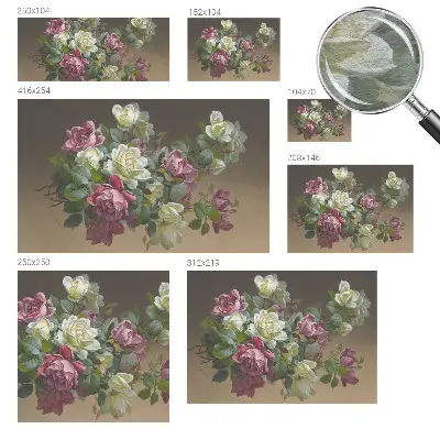 Fotobehang voor de woonkamer met bloemmotief in een elegante stijl