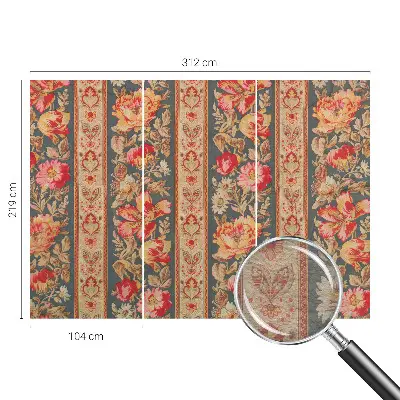 Modern fotobehang met kleurrijke bloemen