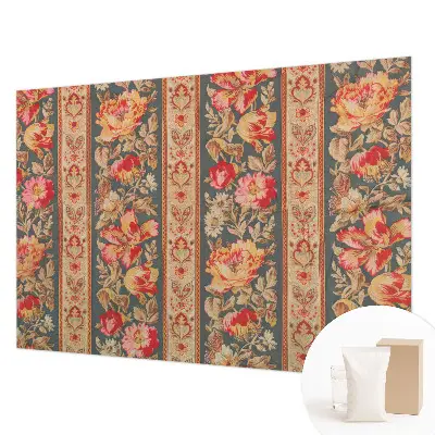 Modern fotobehang met kleurrijke bloemen