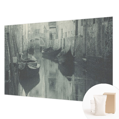 Kwalitatief fotobehang met een ontwerp van een oud kanaal