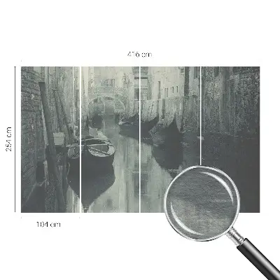 Kwalitatief fotobehang met een ontwerp van een oud kanaal