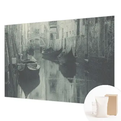 Kwalitatief fotobehang met een ontwerp van een oud kanaal