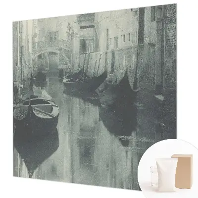 Kwalitatief fotobehang met een ontwerp van een oud kanaal