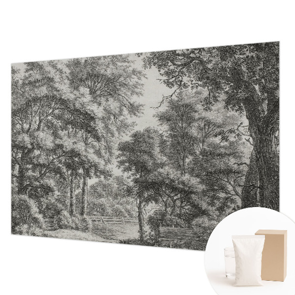 Luxe fotobehang met een boslandschap