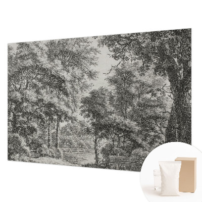 Luxe fotobehang met een boslandschap