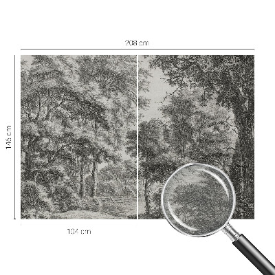 Luxe fotobehang met een boslandschap