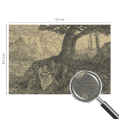 Modern fotobehang voor de woonkamer Lezende karakters