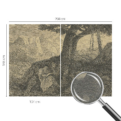 Modern fotobehang voor de woonkamer Lezende karakters