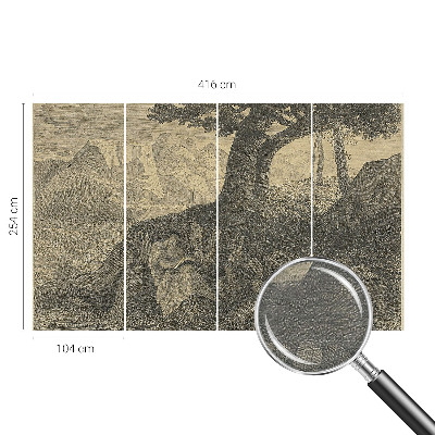 Modern fotobehang voor de woonkamer Lezende karakters