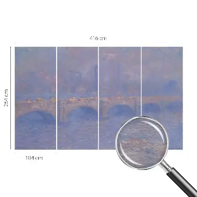 Sfeervol fotobehang met een afbeelding van een blauwe brug