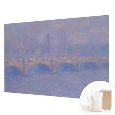 Sfeervol fotobehang met een afbeelding van een blauwe brug