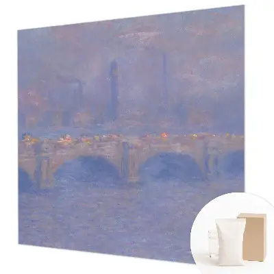 Sfeervol fotobehang met een afbeelding van een blauwe brug