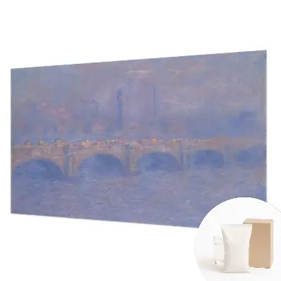 Sfeervol fotobehang met een afbeelding van een blauwe brug