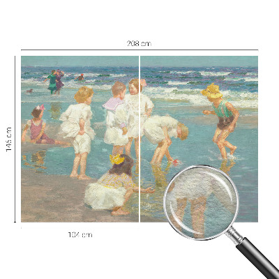 Vlies fotobehang Jeugd aan het strand