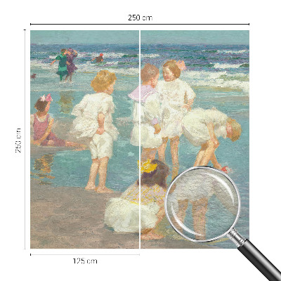 Vlies fotobehang Jeugd aan het strand