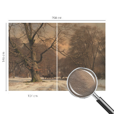 Vliesbehang fotobehang Winterlandschap