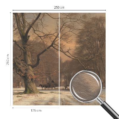 Vliesbehang fotobehang Winterlandschap