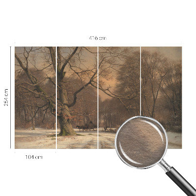 Vliesbehang fotobehang Winterlandschap