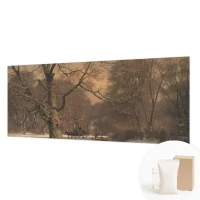 Vliesbehang fotobehang met een winterlandschap