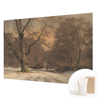 Vliesbehang fotobehang Winterlandschap