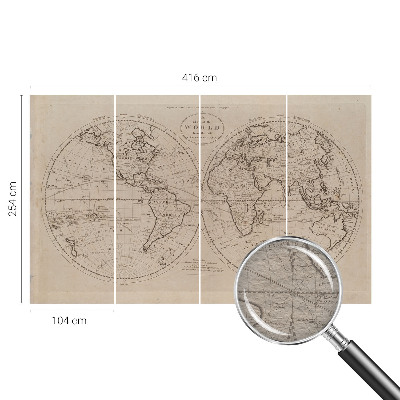 Fotobehang vliesbehang Oude kaart